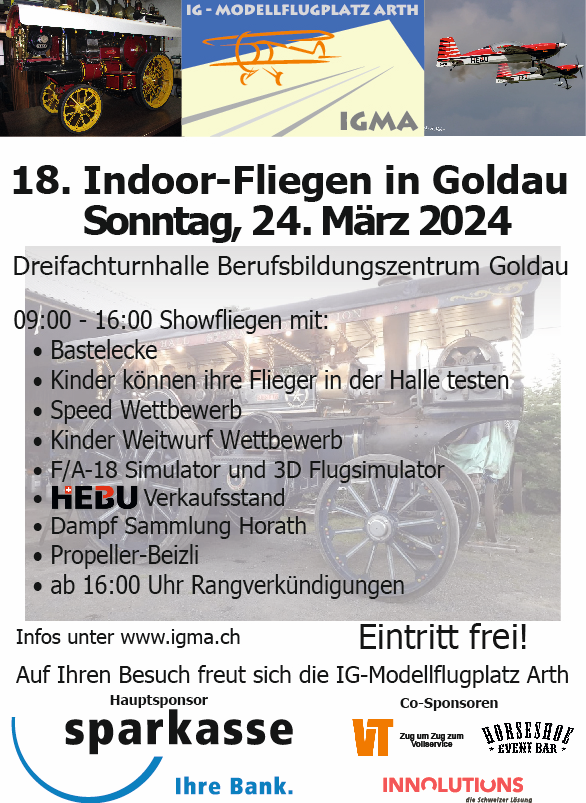 18. Indoor-Fliegen in Goldau