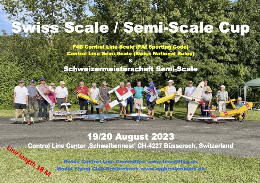 Schweizermeisterschaft Fesselflug Semi-Scale 2023